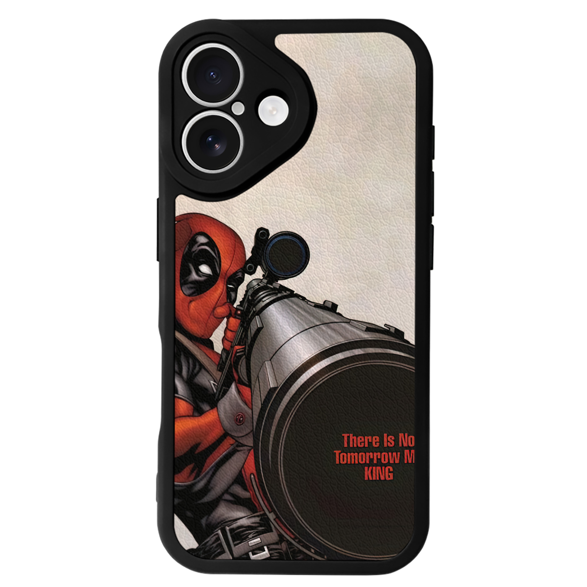 （画像用） Deadpool デッドプール 【iPhone 16シリーズ対応】シリコンスマホケース（レザー調） 材質：シリコン